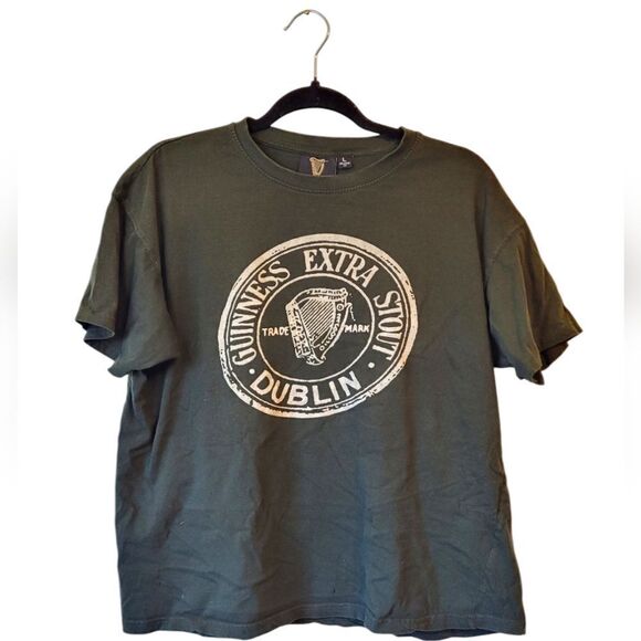 Guinness Olive Green Logo Relaxed Fit T-Shirt - Picture 1 of 6